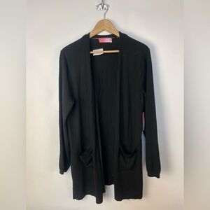 Simply Scarlett super soft long open front cardigan with pockets Large